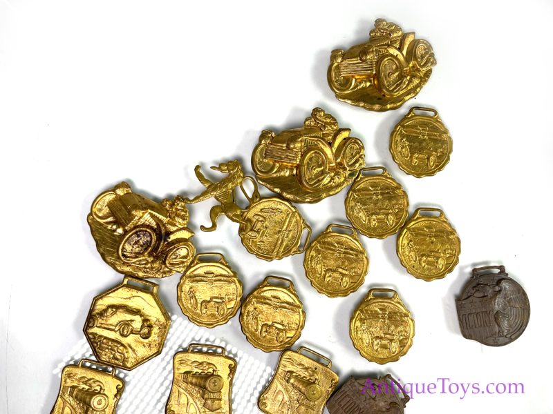 Antique Tin Racing, Train, and Airplane Medals <FONT COLOR="ff000 ">*SOLD*</font>