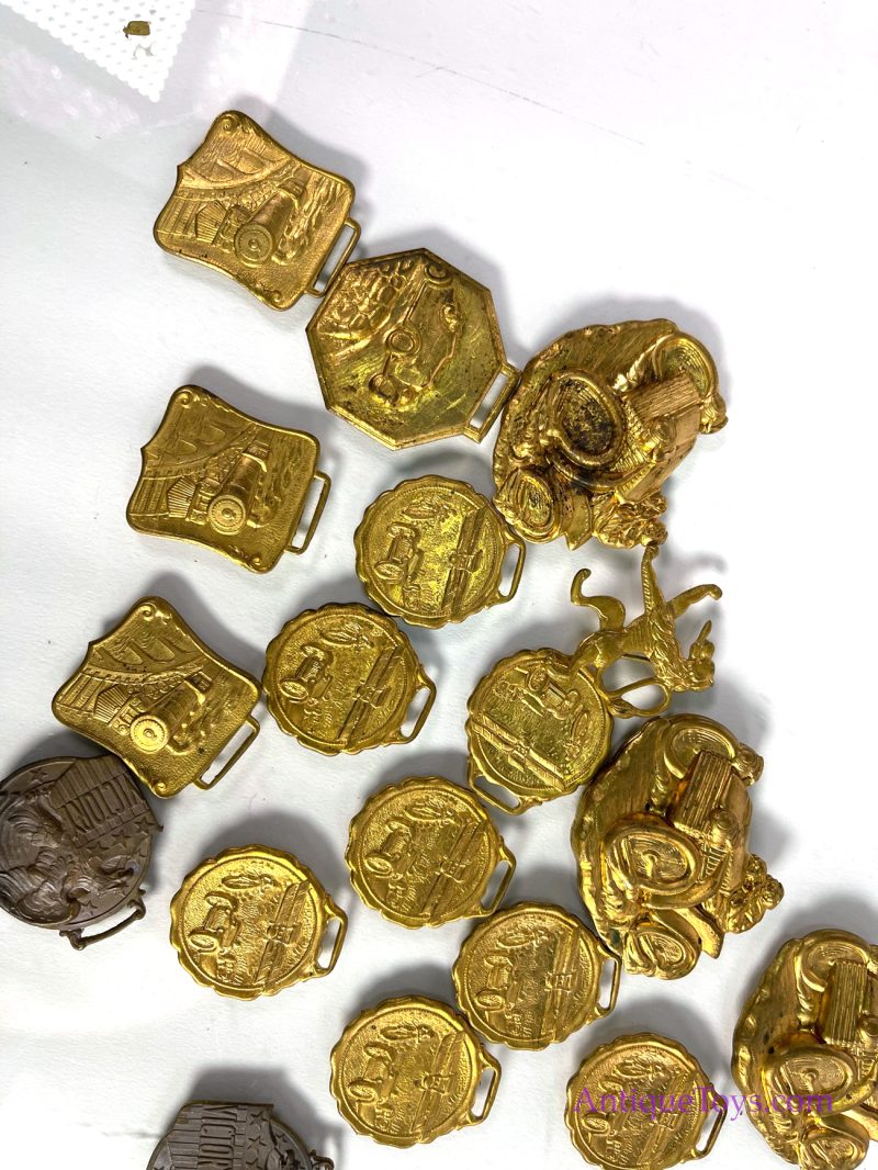 Antique Tin Racing, Train, and Airplane Medals <FONT COLOR="ff000 ">*SOLD*</font> - Image 2