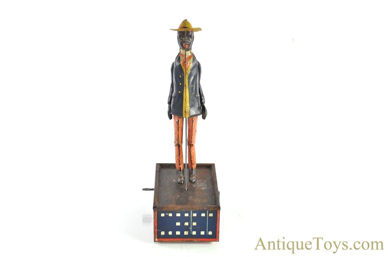 Strauss Mfg. Co. Tin Lithographed Windup “Tombo the Alabama Coon Jigger” Black Americana Toy <FONT COLOR="ff000 ">*SOLD*</font> - Image 4