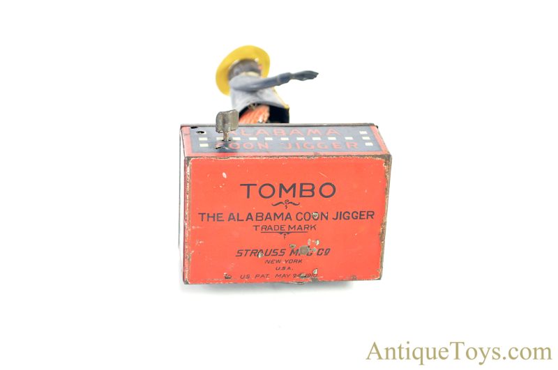 Strauss Mfg. Co. Tin Lithographed Windup “Tombo the Alabama Coon Jigger” Black Americana Toy <FONT COLOR="ff000 ">*SOLD*</font> - Image 5