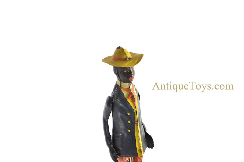 Strauss Mfg. Co. Tin Lithographed Windup “Tombo the Alabama Coon Jigger” Black Americana Toy <FONT COLOR="ff000 ">*SOLD*</font> - Image 6