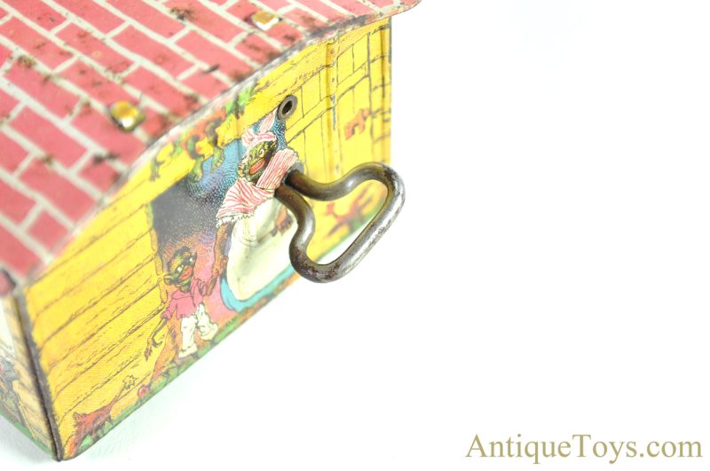 Unique Art Mfg. Co. Jazzbo-Jim "The Dancer on the Roof" Tin Lithograph Windup Black Americana Fiddler Toy <FONT COLOR="ff000 ">*SOLD*</font> - Image 6