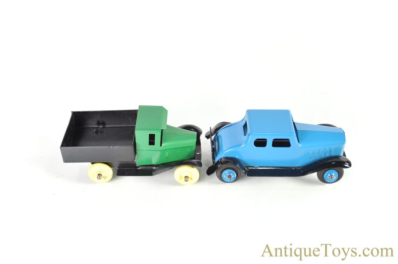 Wyandotte Toys All Metal Products Company Pressed Steel Dump Truck & Car Set of 2 <FONT COLOR="ff000 ">*SOLD*</font>