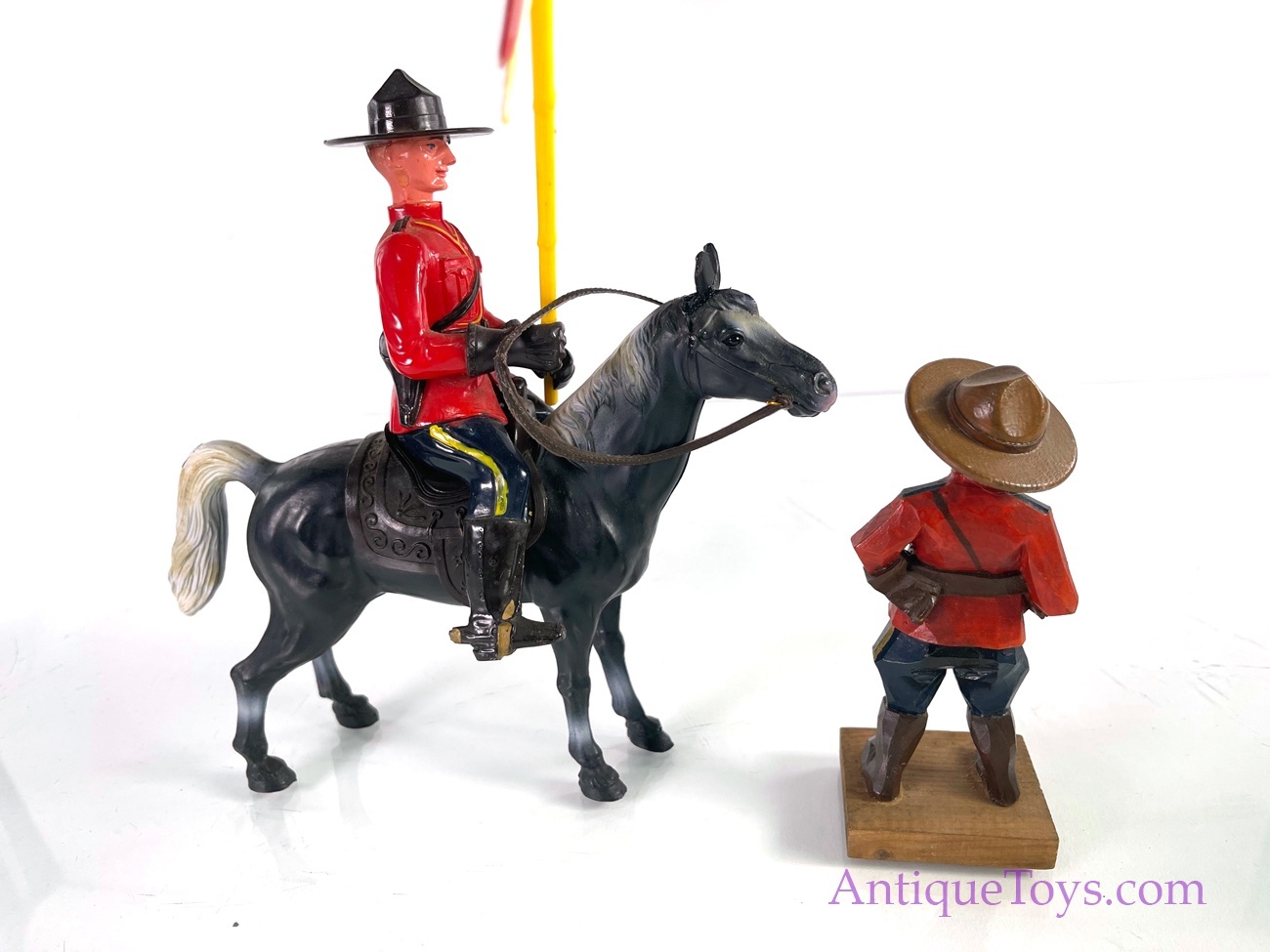 Canadian Wood Mounty and Plastic Souvenir for Sale Antique Toys for Sale