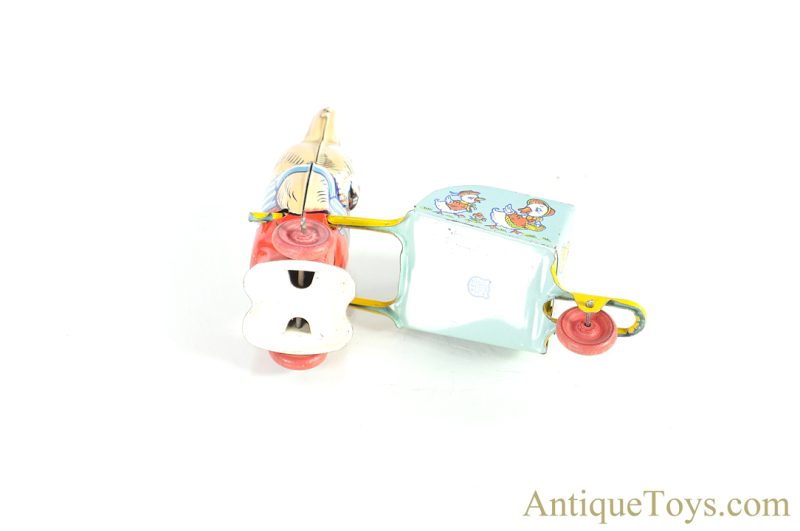 J. Chein Tin Lithographed Rabbit with Wheelbarrow Easter Bunny Toy <FONT COLOR="ff000 ">*SOLD*</font> - Image 7