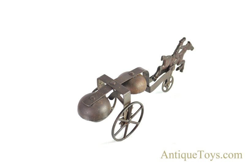 Gong Bell Mfg. Co. & Watrous Mfg. Co. ca. 1900 Pressed Steel & Cast Iron Rough Rider/Paul Revere Toy <FONT COLOR="ff000 ">*SOLD*</font> - Image 7