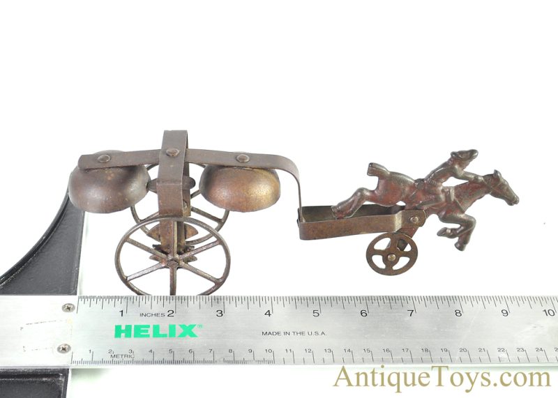 Gong Bell Mfg. Co. & Watrous Mfg. Co. ca. 1900 Pressed Steel & Cast Iron Rough Rider/Paul Revere Toy <FONT COLOR="ff000 ">*SOLD*</font> - Image 8