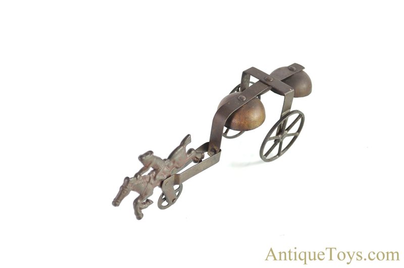 Gong Bell Mfg. Co. & Watrous Mfg. Co. ca. 1900 Pressed Steel & Cast Iron Rough Rider/Paul Revere Toy <FONT COLOR="ff000 ">*SOLD*</font> - Image 5