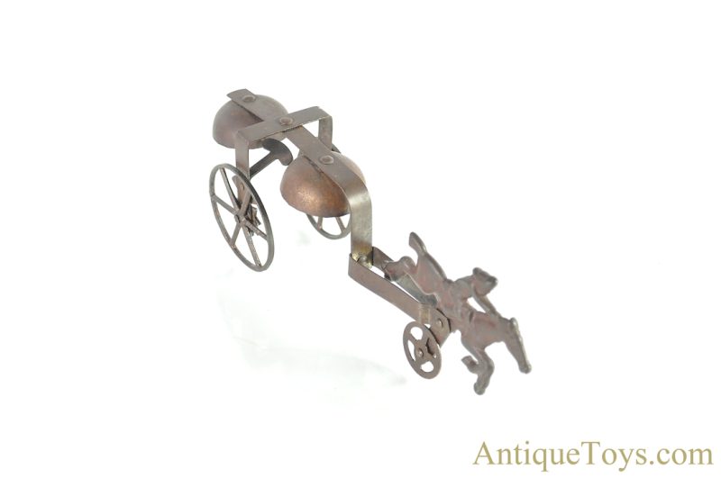 Gong Bell Mfg. Co. & Watrous Mfg. Co. ca. 1900 Pressed Steel & Cast Iron Rough Rider/Paul Revere Toy <FONT COLOR="ff000 ">*SOLD*</font> - Image 4