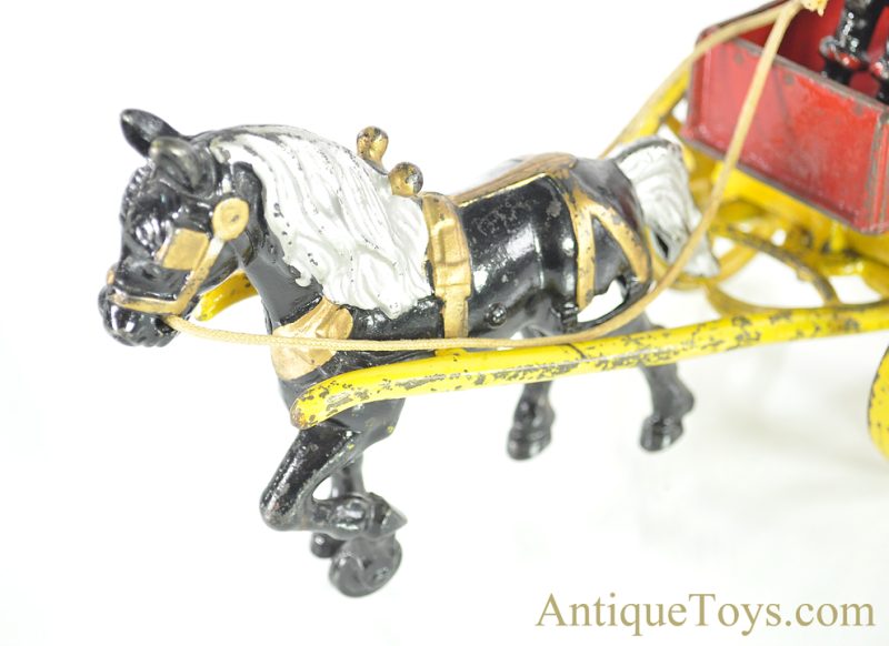 Kenton ca. 1913 Cast Iron Horse Drawn Farm Wagon Black Americana <FONT COLOR="ff000 ">*SOLD*</font> - Image 7