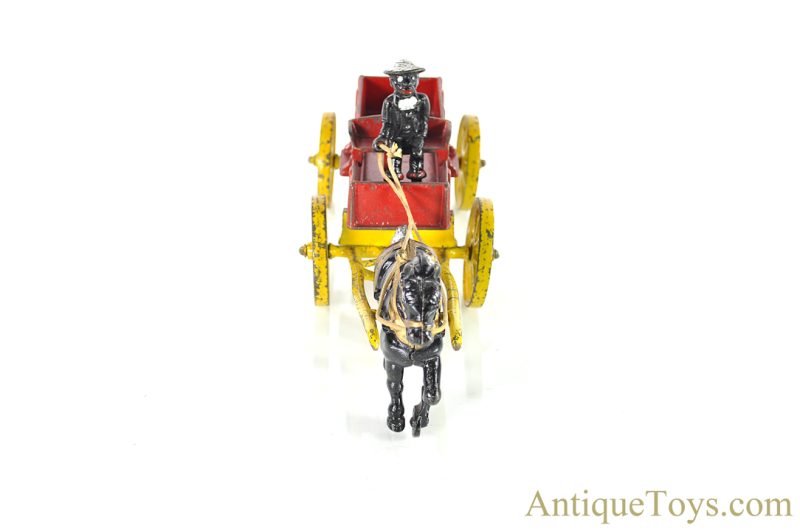 Kenton ca. 1913 Cast Iron Horse Drawn Farm Wagon Black Americana <FONT COLOR="ff000 ">*SOLD*</font> - Image 4
