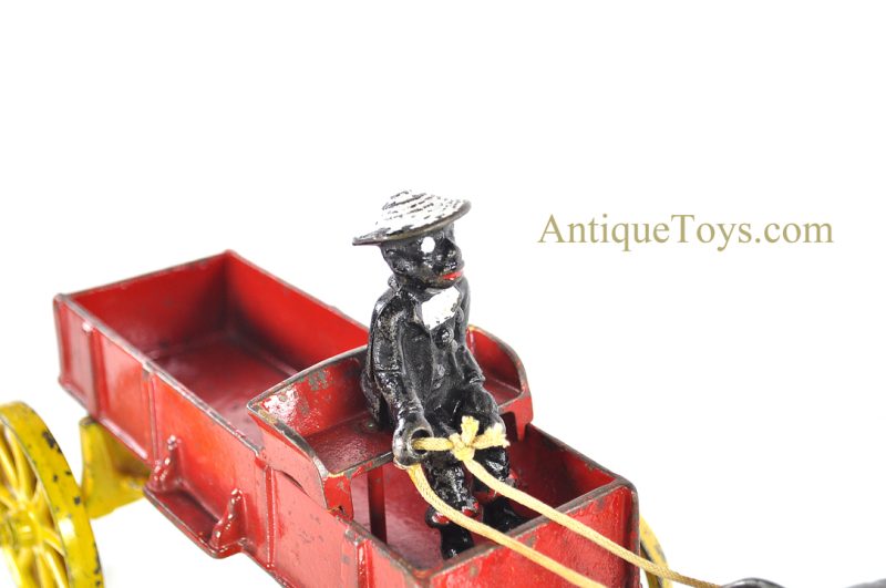 Kenton ca. 1913 Cast Iron Horse Drawn Farm Wagon Black Americana <FONT COLOR="ff000 ">*SOLD*</font> - Image 6