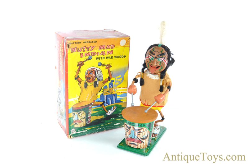 Marx Battery Operated "Nutty Mad Indian with War Whoop" with Box <FONT COLOR="ff000 ">*SOLD*</font>
