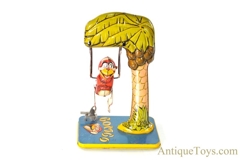 Unique Art Mfg. Co. Tin Lithograph Windup "Bombo the Monkey" Toy <FONT COLOR="ff000 ">*SOLD*</font>