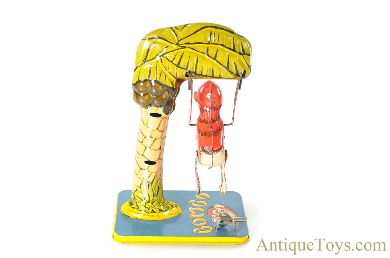 Unique Art Mfg. Co. Tin Lithograph Windup "Bombo the Monkey" Toy <FONT COLOR="ff000 ">*SOLD*</font> - Image 2