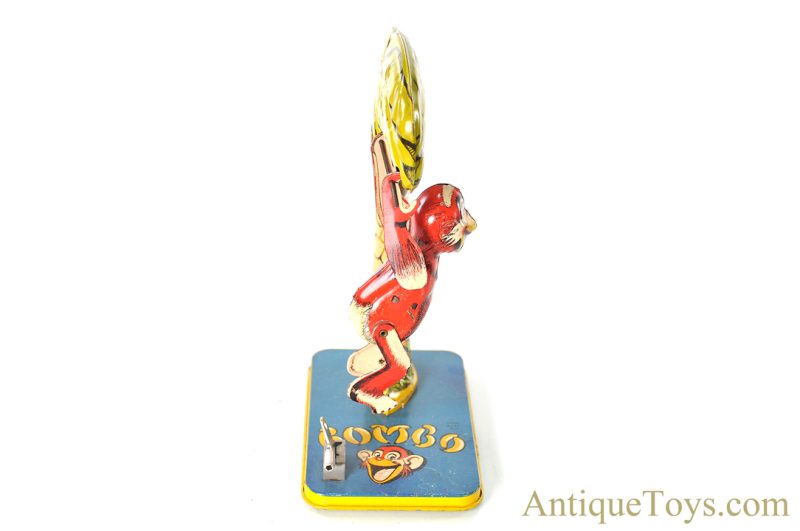 Unique Art Mfg. Co. Tin Lithograph Windup "Bombo the Monkey" Toy <FONT COLOR="ff000 ">*SOLD*</font> - Image 4