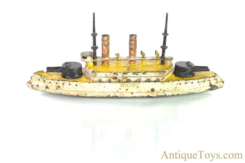 Wilkins Toy Co. Cast Iron Maine Battleship <FONT COLOR="ff000 ">*SOLD*</font> - Image 2