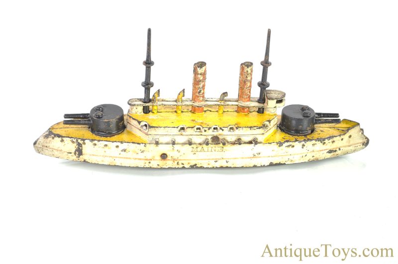 Wilkins Toy Co. Cast Iron Maine Battleship <FONT COLOR="ff000 ">*SOLD*</font> - Image 3