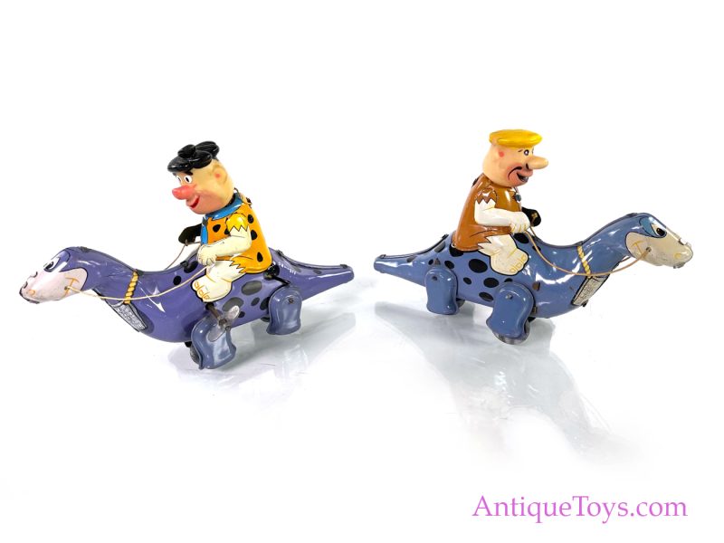 Linemar Barney and Fred on Dino the Dinosaur Tin Windup Toy <FONT COLOR="ff000 ">*SOLD*</font>