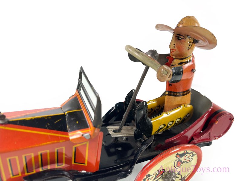 Marx Tin Lithographed Windup Cowboy Whoopee Car for Sale <FONT COLOR="ff000 ">*SOLD*</font> - Image 8