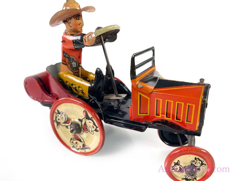 Marx Tin Lithographed Windup Cowboy Whoopee Car for Sale <FONT COLOR="ff000 ">*SOLD*</font> - Image 7