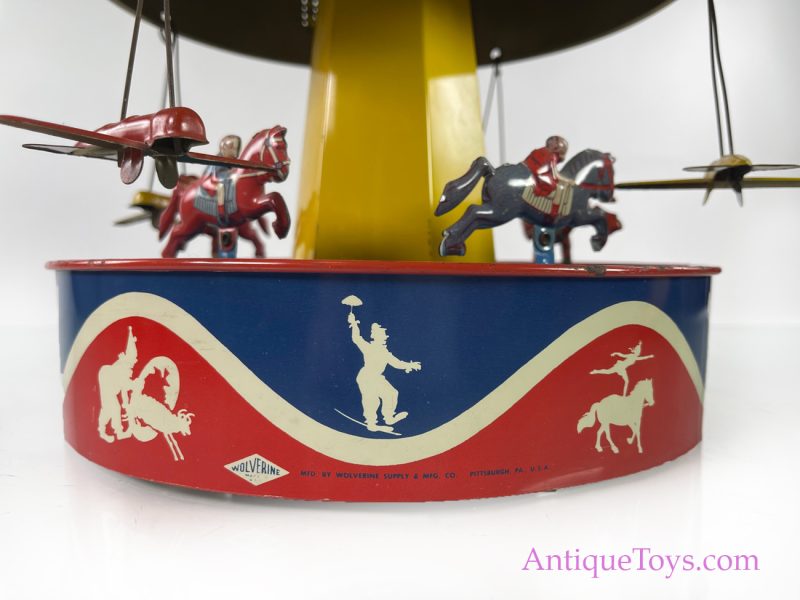 Wolverine Circus Merry Go Round with Planes and Horses <FONT COLOR="ff000 ">*SOLD*</font> - Image 3