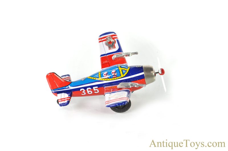 ATC Tin Lithographed Friction with Siren F-80 Revolving Propeller Airplane Toy in Box <FONT COLOR="ff000 ">*SOLD*</font> - Image 2