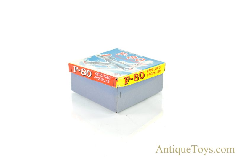 ATC Tin Lithographed Friction with Siren F-80 Revolving Propeller Airplane Toy in Box <FONT COLOR="ff000 ">*SOLD*</font> - Image 11