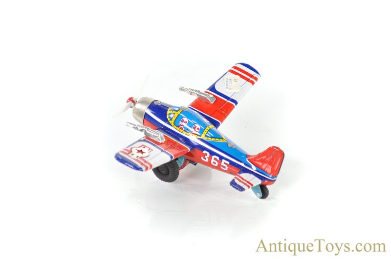 ATC Tin Lithographed Friction with Siren F-80 Revolving Propeller Airplane Toy in Box <FONT COLOR="ff000 ">*SOLD*</font> - Image 3