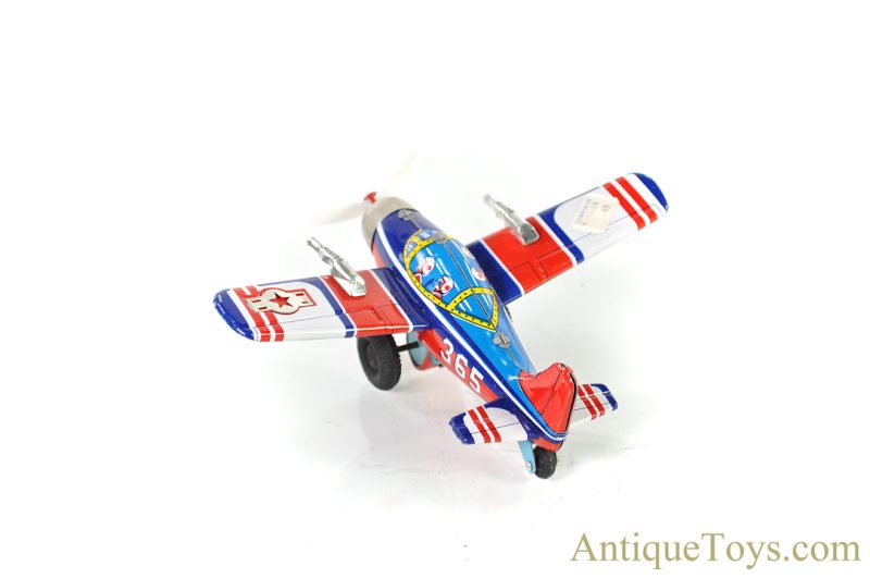 ATC Tin Lithographed Friction with Siren F-80 Revolving Propeller Airplane Toy in Box <FONT COLOR="ff000 ">*SOLD*</font> - Image 5