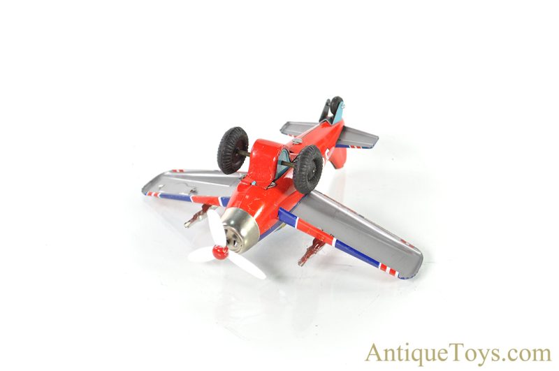 ATC Tin Lithographed Friction with Siren F-80 Revolving Propeller Airplane Toy in Box <FONT COLOR="ff000 ">*SOLD*</font> - Image 6