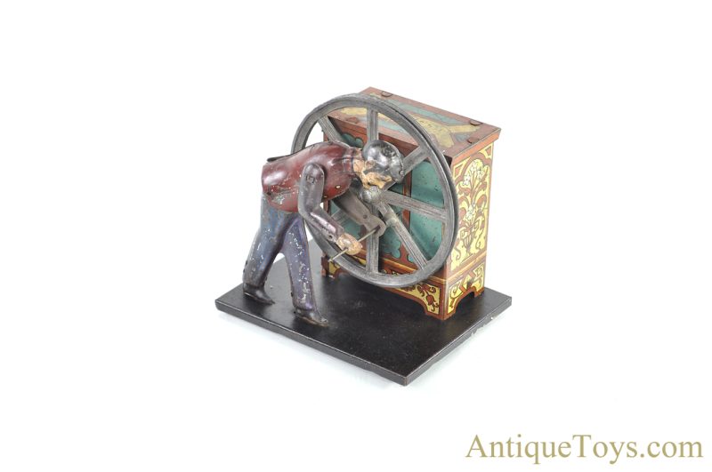 Carette Tin Lithographed Organ Grinder Music Box Steam Toy Accessory <FONT COLOR="ff000 ">*SOLD*</font> - Image 2