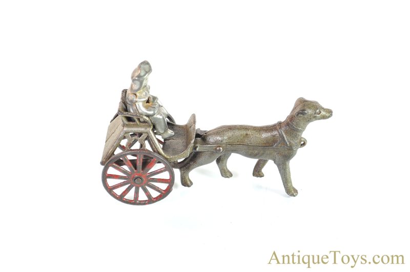 Kenton #K62/526 Nickeled Cast Iron Dog Cart for Sale <FONT COLOR="ff000 ">*SOLD*</font>