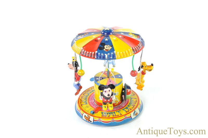 Linemar Marx Tin Lithographed Windup “Walt Disney Character Carousel” Japanese Toy <FONT COLOR="ff000 ">*SOLD*</font> - Image 2