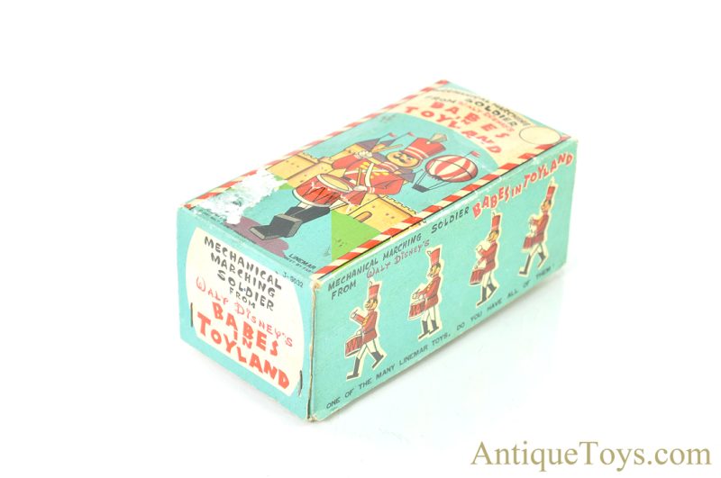 Linemar Marx Tin Lithographed Windup Mechanical Marching Soldier Walt Disney Babes in Toyland with Box <FONT COLOR="ff000 ">*SOLD*</font> - Image 8