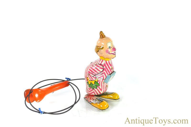 Linemar Marx Tin Lithographed Squeeze Action Clarabelle the Clown Howdy Doody Toy <FONT COLOR="ff000 ">*SOLD*</font> - Image 2