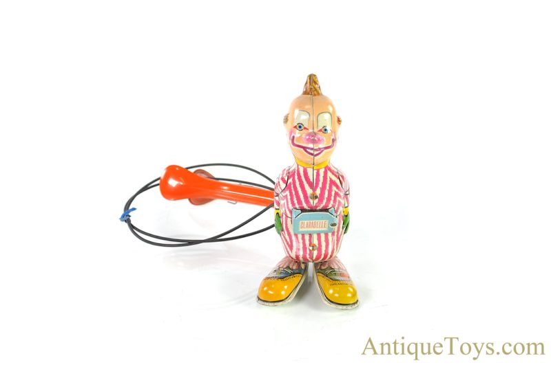Linemar Marx Tin Lithographed Squeeze Action Clarabelle the Clown Howdy Doody Toy <FONT COLOR="ff000 ">*SOLD*</font>