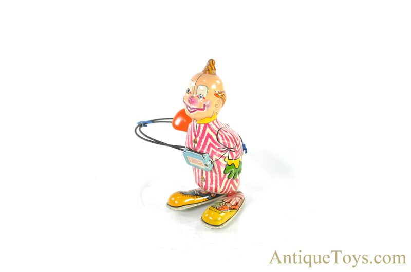 Linemar Marx Tin Lithographed Squeeze Action Clarabelle the Clown Howdy Doody Toy <FONT COLOR="ff000 ">*SOLD*</font> - Image 5