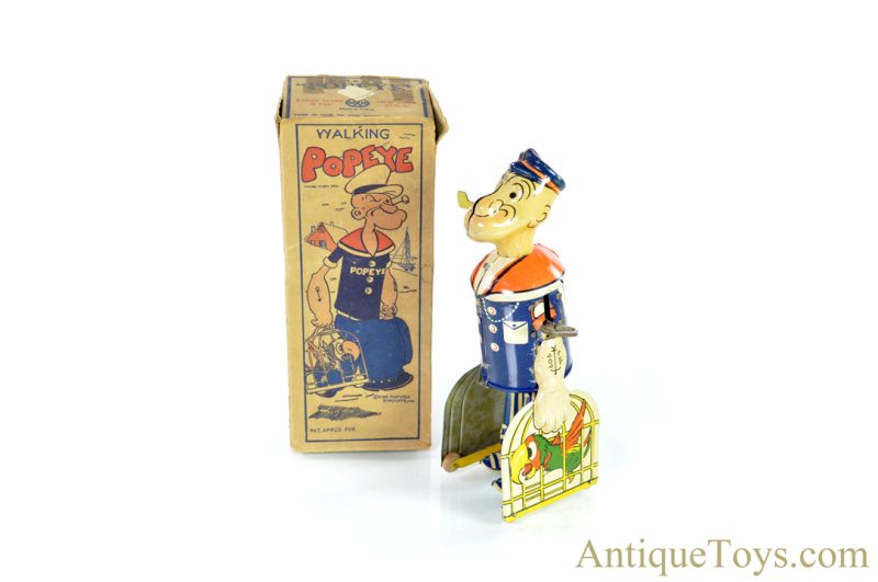 Marx Tin Lithographed Windup "Walking Popeye" in Box <FONT COLOR="ff000 ">*SOLD*</font>