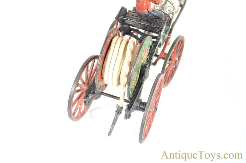 Pratt & Letchworth ca. 1890's No. SS Cast Iron Horse Drawn Fire Hose Wagon Bell Ringer <FONT COLOR="ff000 ">*SOLD*</font> - Image 7