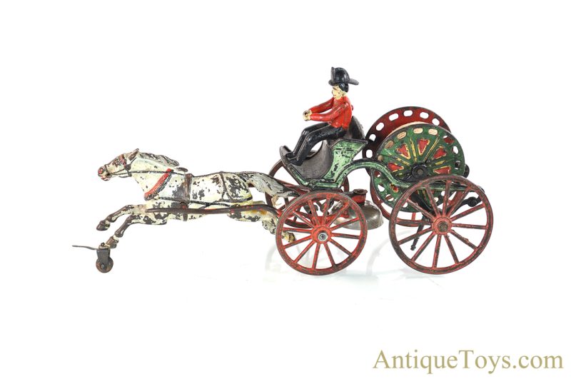 Pratt & Letchworth ca. 1890's No. SS Cast Iron Horse Drawn Fire Hose Wagon Bell Ringer <FONT COLOR="ff000 ">*SOLD*</font> - Image 2