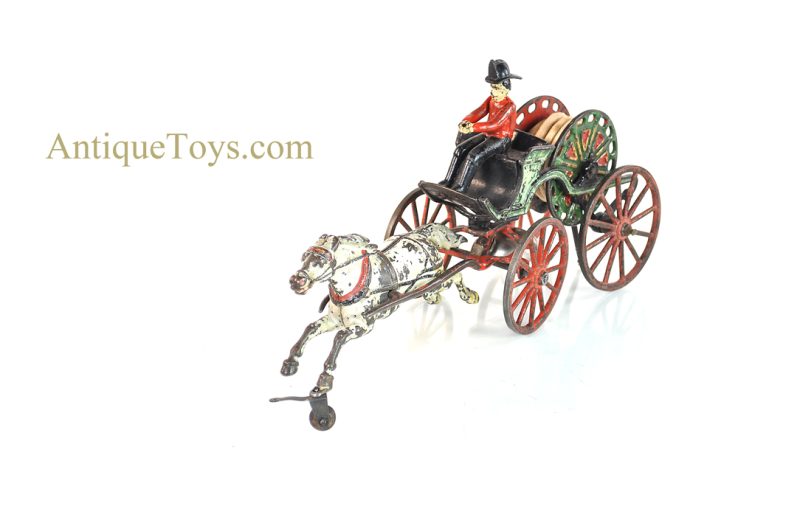 Pratt & Letchworth ca. 1890's No. SS Cast Iron Horse Drawn Fire Hose Wagon Bell Ringer <FONT COLOR="ff000 ">*SOLD*</font> - Image 4