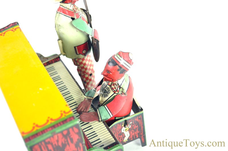 Strauss Mfg. Co. Tin Lithographed Windup Ham and Sam “The Minstrel Team” Black Americana Toy <FONT COLOR="ff000 ">*SOLD*</font> - Image 6