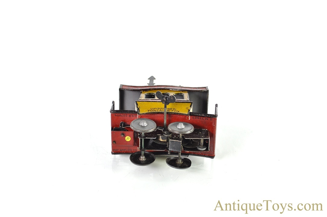 Strauss/Fischer Nifty Toys ca. 1922 Tin Lithographed Windup Fountaine Fox “Toonerville Trolley” No. 280098 German Toy <FONT COLOR="ff000 ">*SOLD*</font> - Image 3