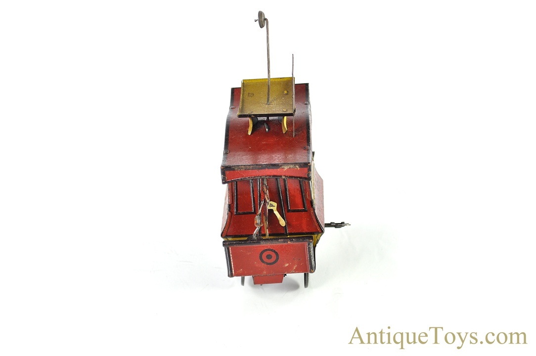 Strauss/Fischer Nifty Toys ca. 1922 Tin Lithographed Windup Fountaine Fox “Toonerville Trolley” No. 280098 German Toy <FONT COLOR="ff000 ">*SOLD*</font> - Image 4
