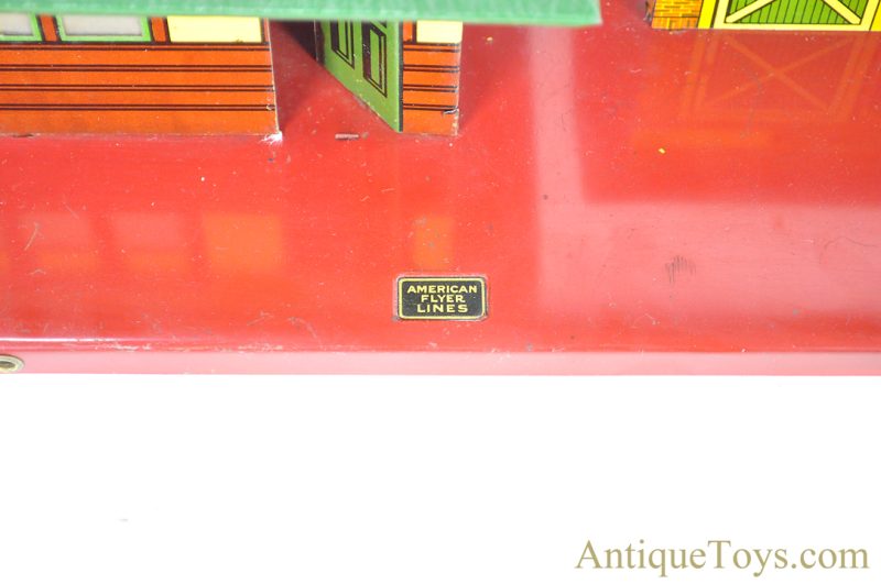 American Flyer Lines Tin Lithographed "Flyer Town Freight Station" Railroad Train Station <FONT COLOR="ff000 ">*SOLD*</font> - Image 6