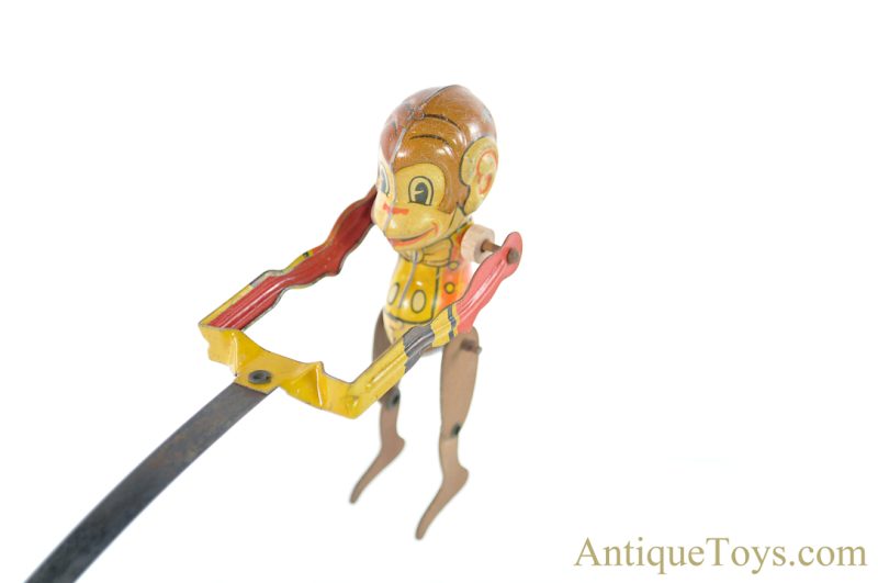 Marx Ca. 1930’s Tin Lithographed Windup “Acrobatic Marvel” Monkey Toy in Box <FONT COLOR="ff000 ">*SOLD*</font> - Image 8