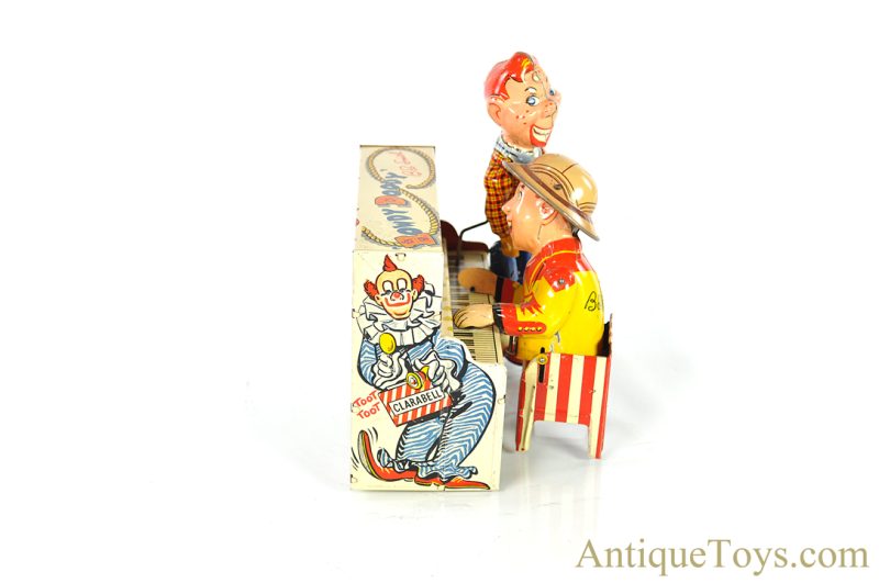 Unique Art “Doin' the Howdy Doody” Howdy Doody & Bob Smith Tin Lithographed Windup Piano Toy <FONT COLOR="ff000 ">*SOLD*</font> - Image 4