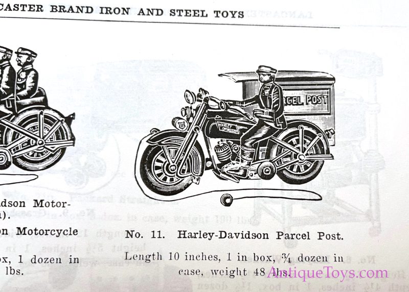 Hubley Parcel Post Cast Iron Motorcycle <FONT COLOR="ff000 ">*SOLD*</font> - Image 5