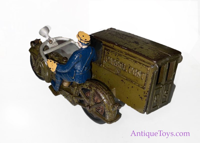 Hubley Parcel Post Cast Iron Motorcycle <FONT COLOR="ff000 ">*SOLD*</font>